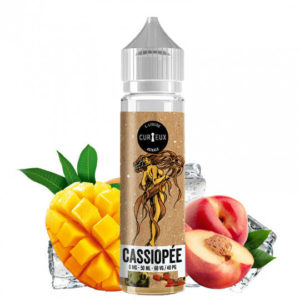 E-liquide Curieux - Cassiopée 50ml (Pêche, Mangue juteuse)