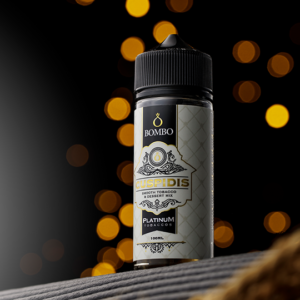 E-liquide Bombo Platinum Tobaccos - Cuspidis 100ml (Tabac blond, Moelleux au chocolat, Fruits à coques)
